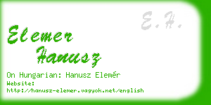 elemer hanusz business card